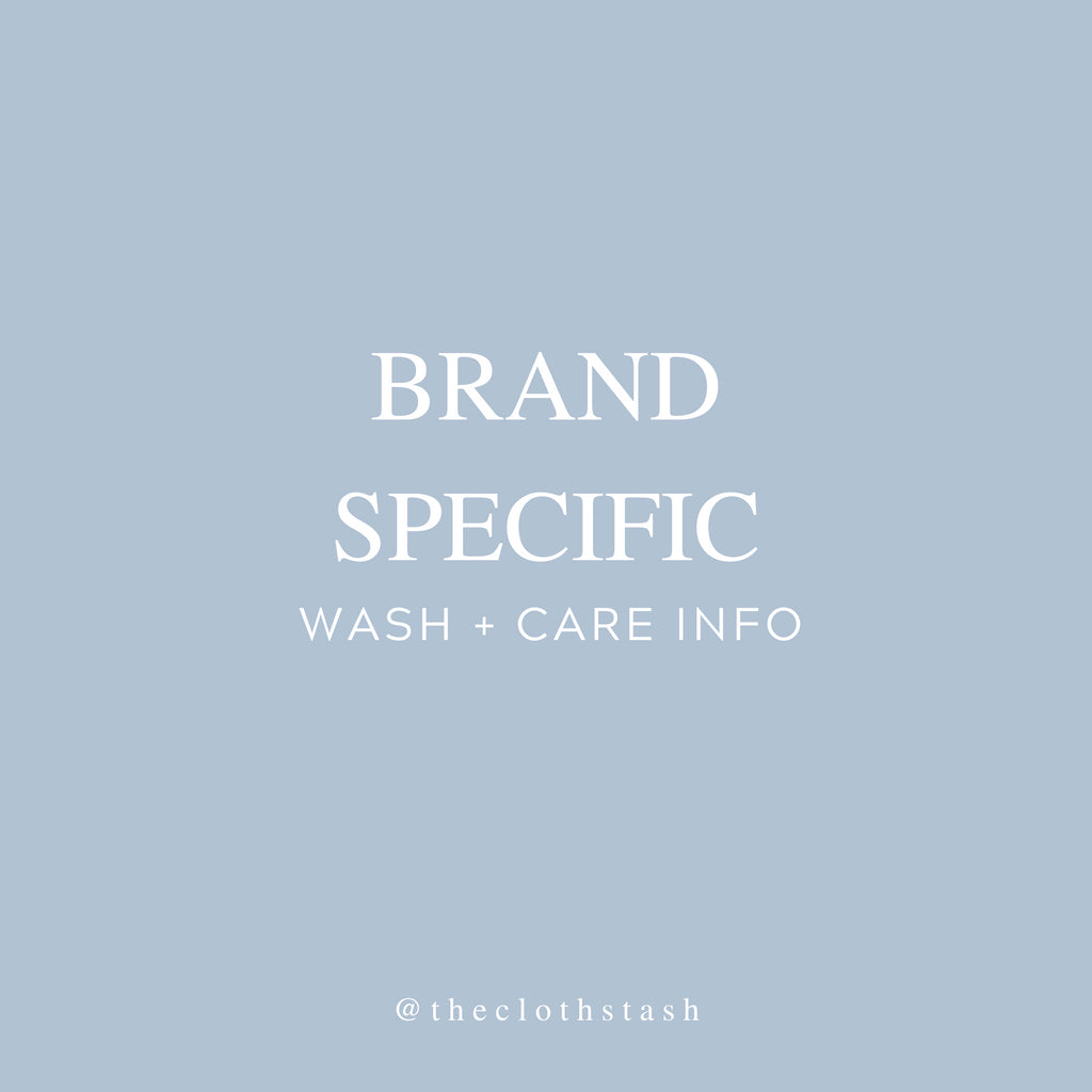 Brand Specific Wash Instructions